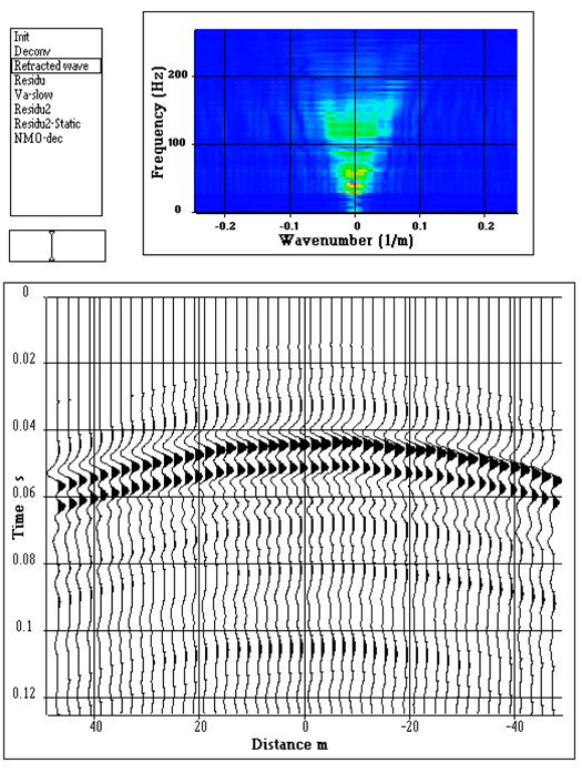 Extraction of refracted waves by SVD filter Step 5/12
